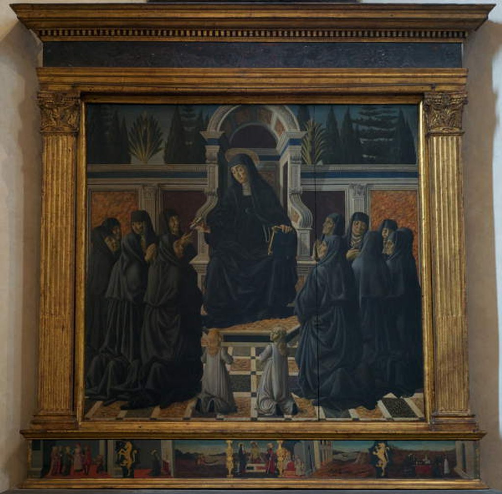 Detail of Santa Monica with Augustinian Sisters, 1470 by Francesco Botticini