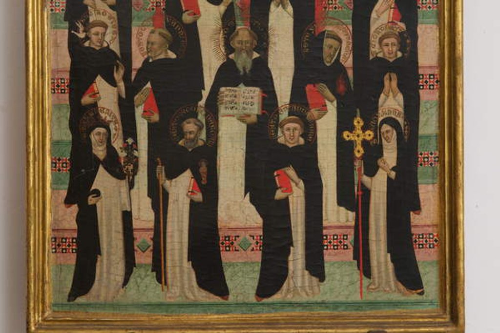 Detail of Detail of the Virgin, Christ and 17 Saints by Master of the Dominican Effigies