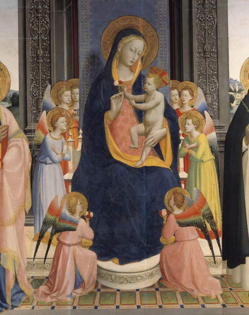 Detail of Virgin with child and saints by Fra (c.1387-1455) Angelico