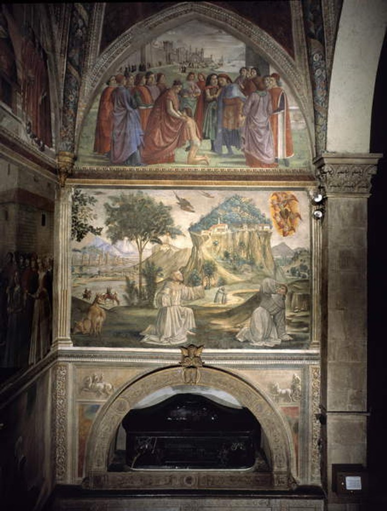 Detail of funeral of St Francis by Domenico (1449-94) Ghirlandaio