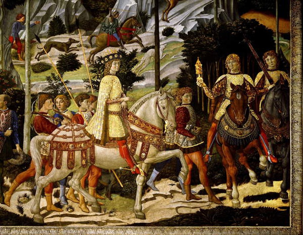 Detail of The travel of the Magi kings by Benozzo di Lese di Sandro Gozzoli