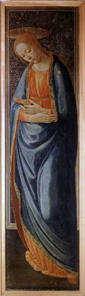 Detail of Prédelle of the Annunciation representing the Virgin by Jacopo del Sellaio