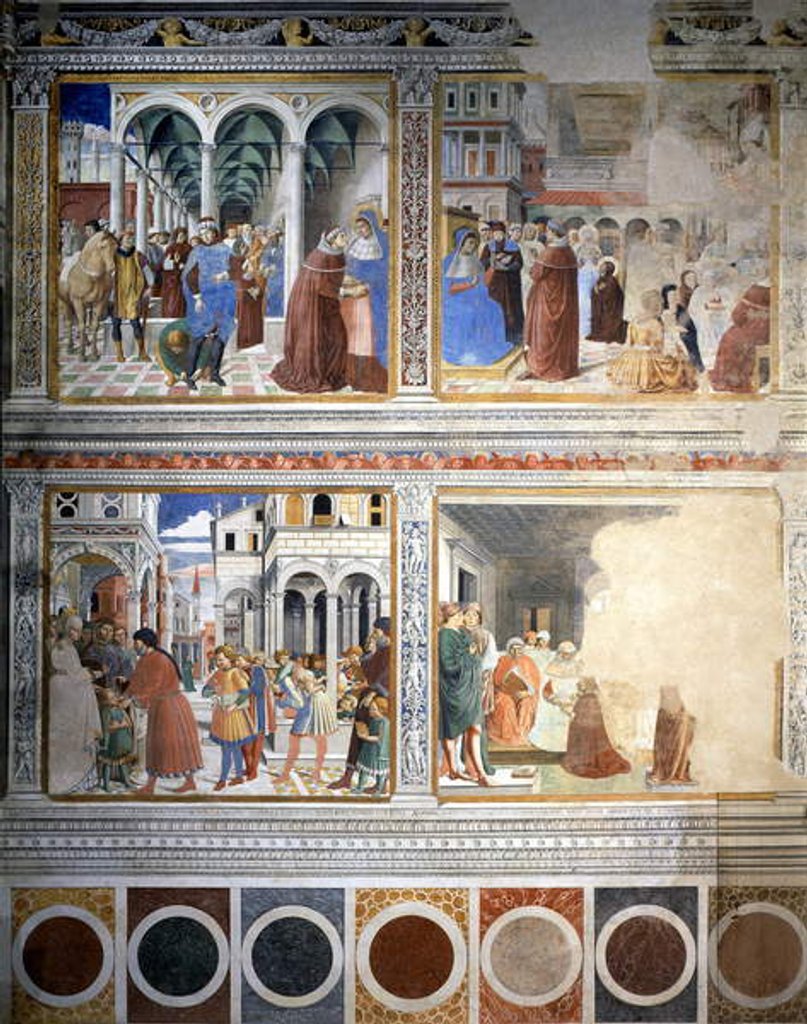 Detail of Fresco about Augustine's life - 1464-1465 by Benozzo di Lese di Sandro Gozzoli