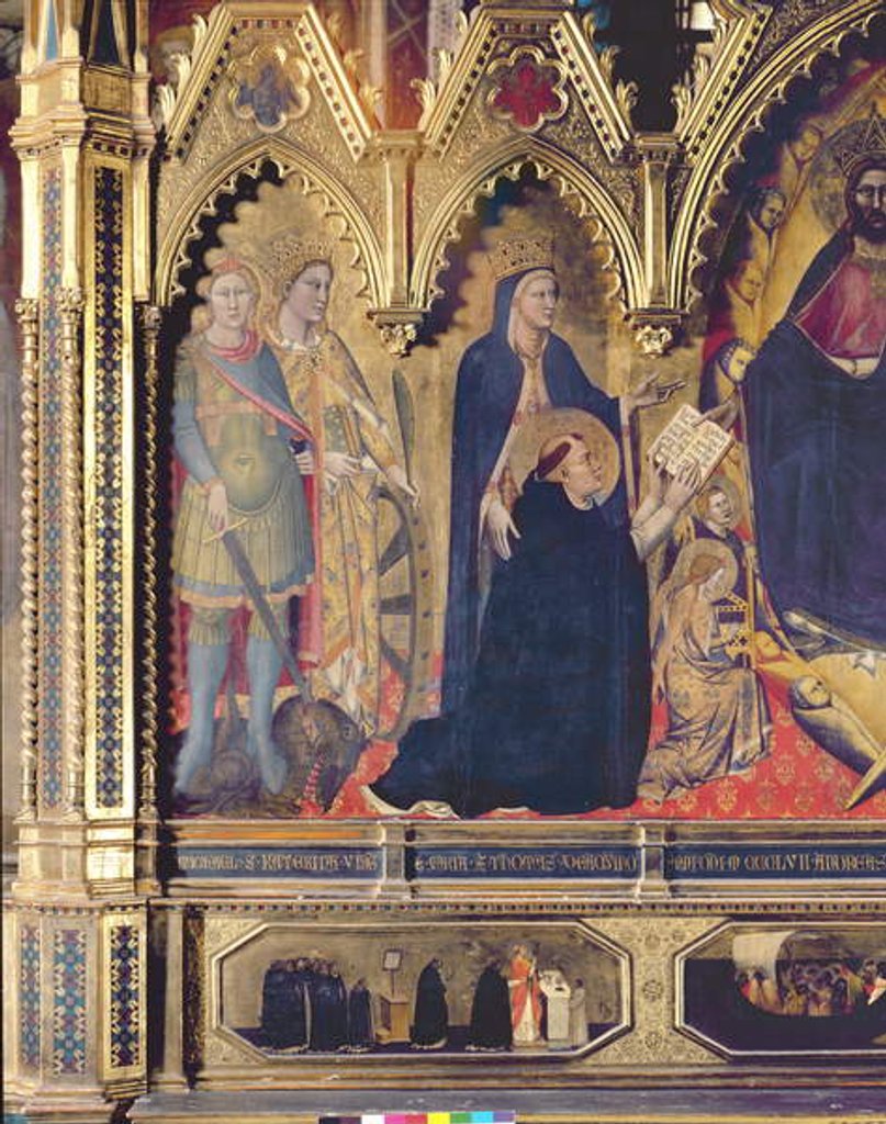 Detail of The Strozzi Altarpiece, 1357 by Andrea di Cione Orcagna