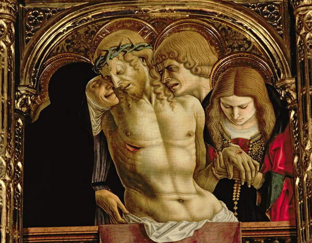 Detail of Lamentation of the Dead Christ by Carlo Crivelli