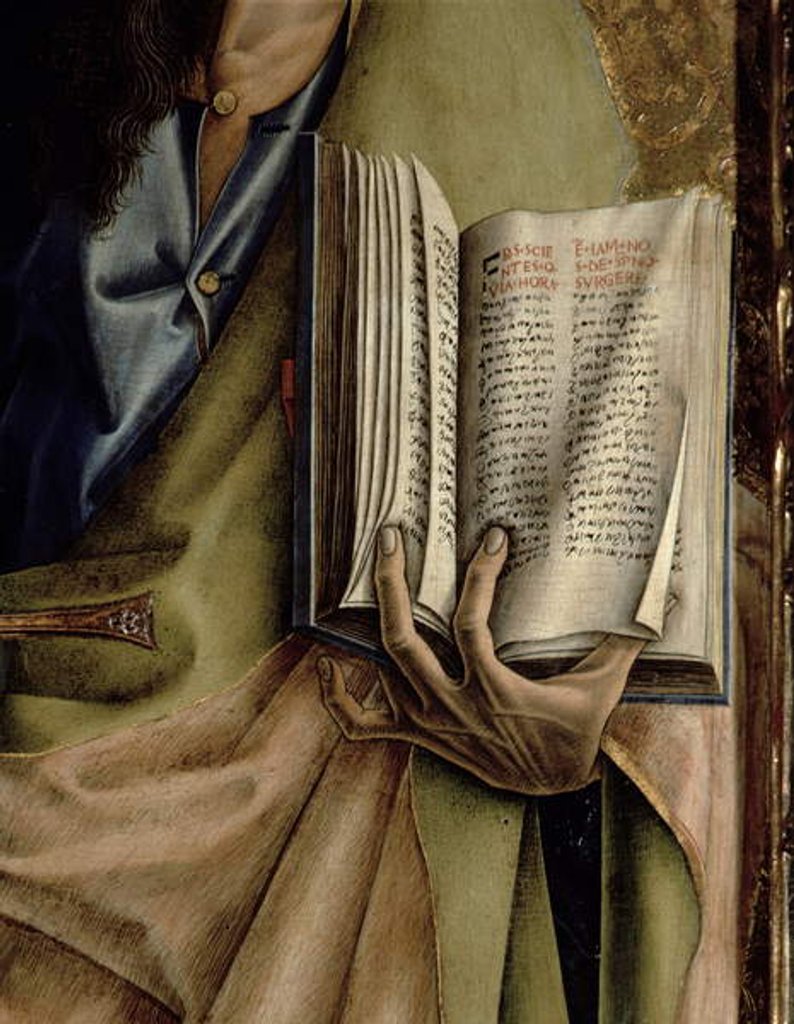 Detail of St. Paul, detail of the Book of Epistles by Carlo Crivelli