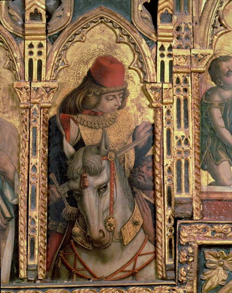 Detail of St. Martin, detail from the San Martino polyptych by Carlo Crivelli