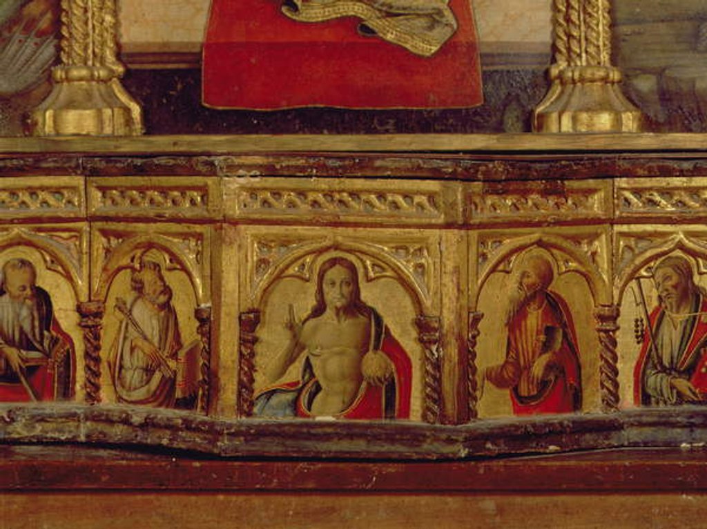 Detail of Christ with St. Peter and St. Paul by Carlo Crivelli