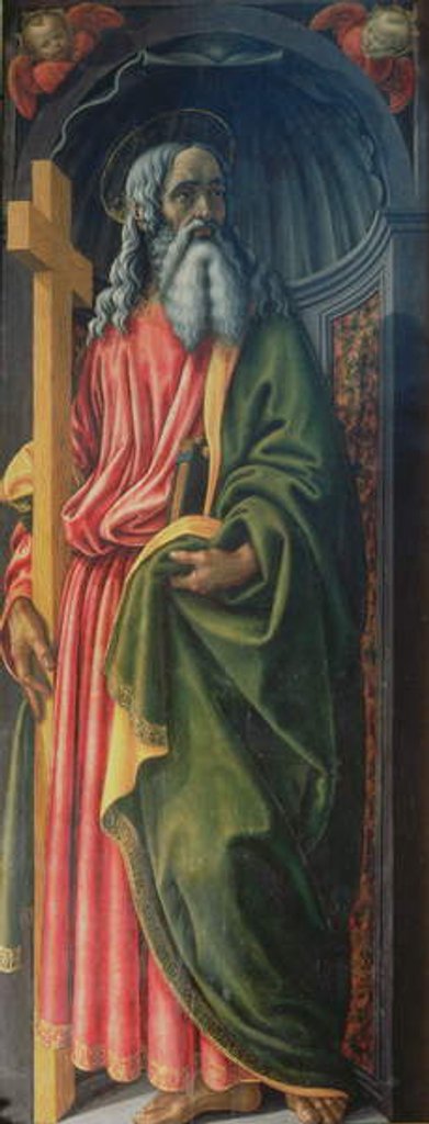 Detail of St. Andrew, side panel from the Tabernacle of the Sacraments, c.1484-86 by Francesco & Raffaello Botticini