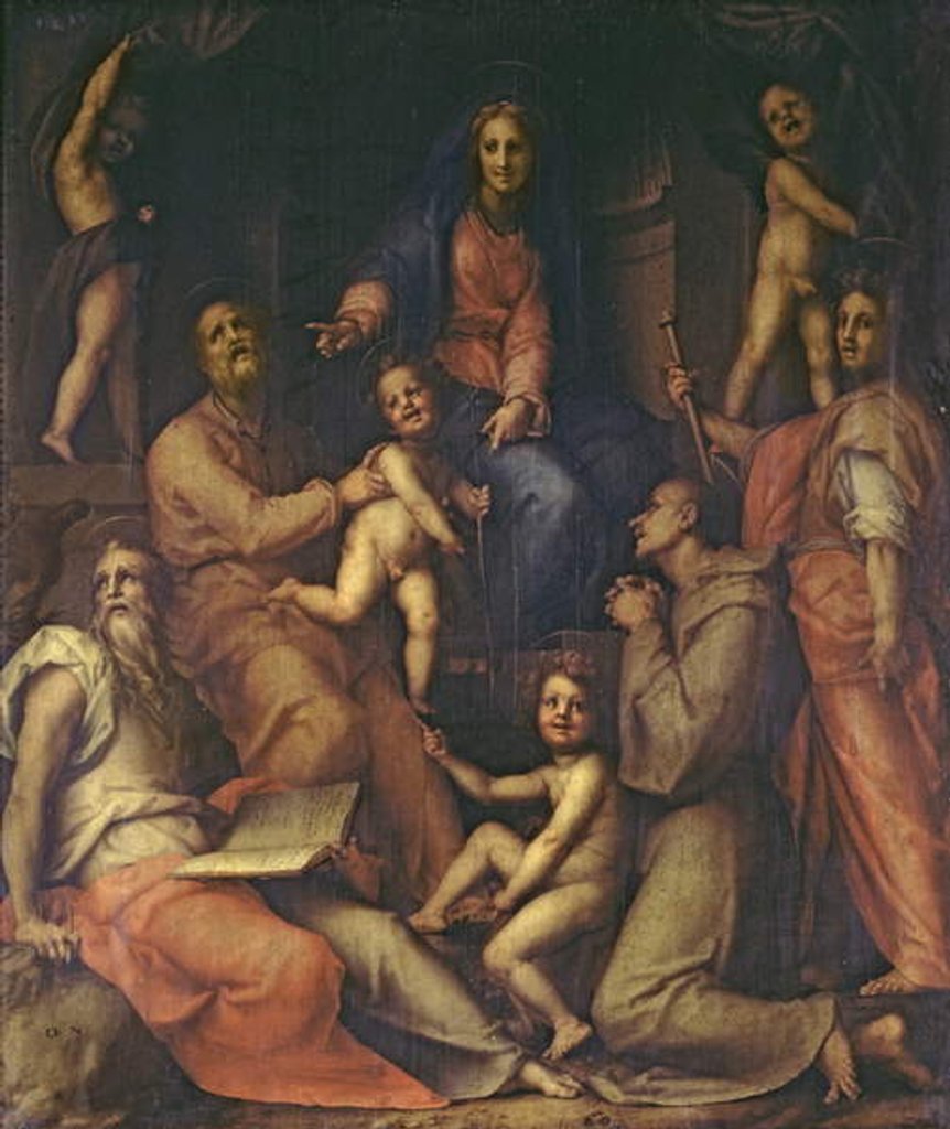 Detail of The Holy Family with Saints by Jacopo Pontormo