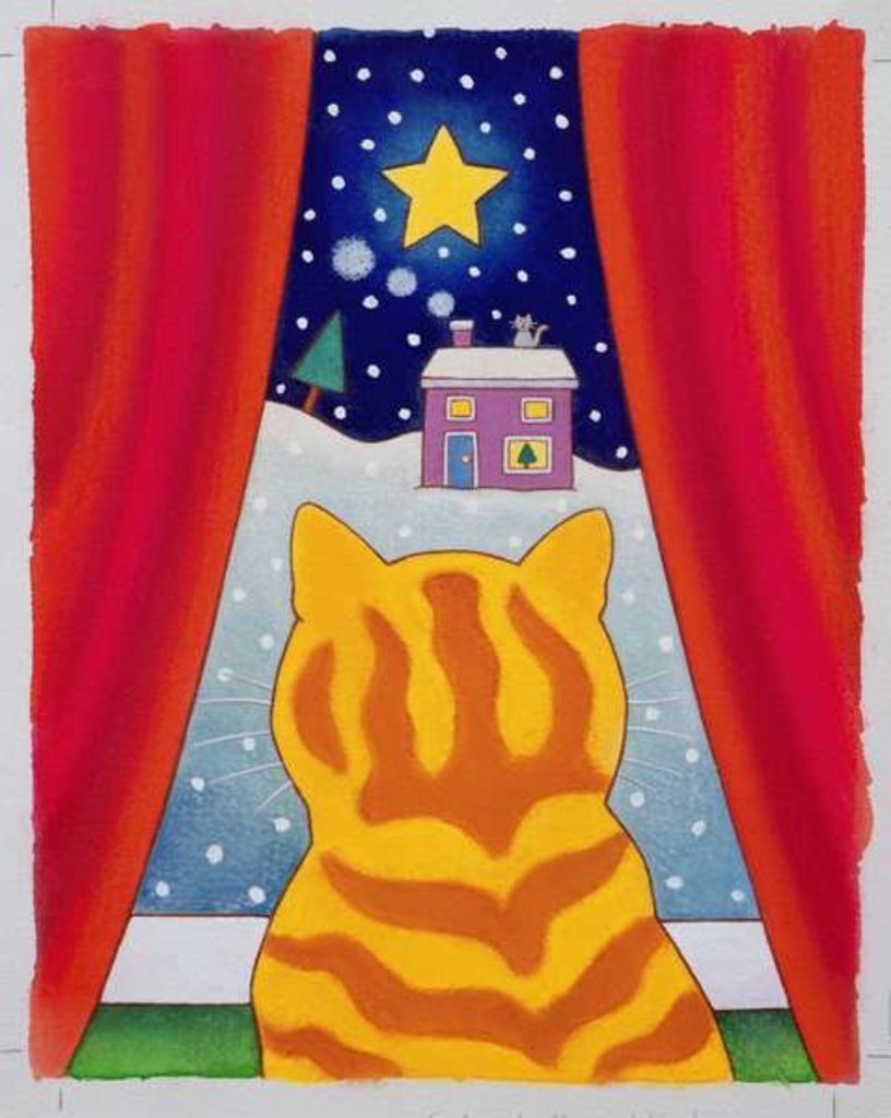 Detail of Cat at the Window by Cathy Baxter