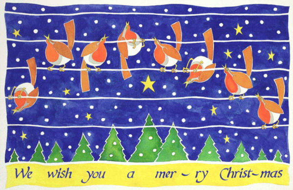 Detail of We Wish You A Merry Christmas by Cathy Baxter