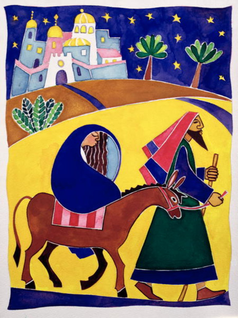 Detail of Journey to Bethlehem by Cathy Baxter