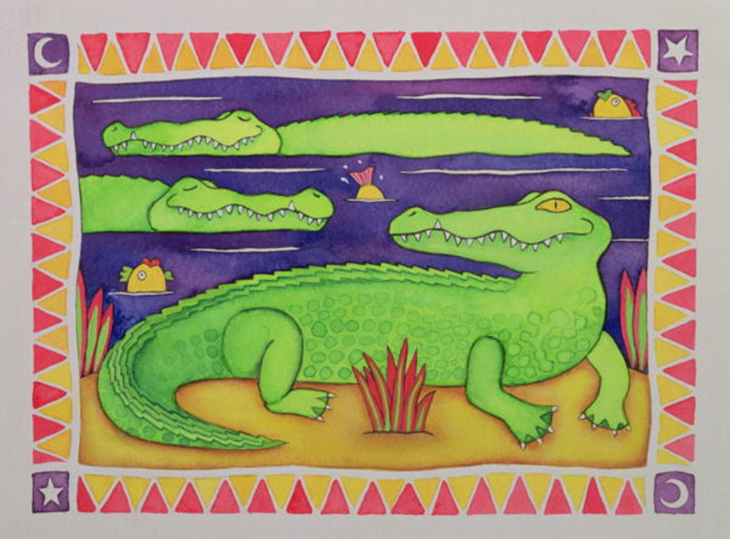Detail of Crocodiles by Cathy Baxter