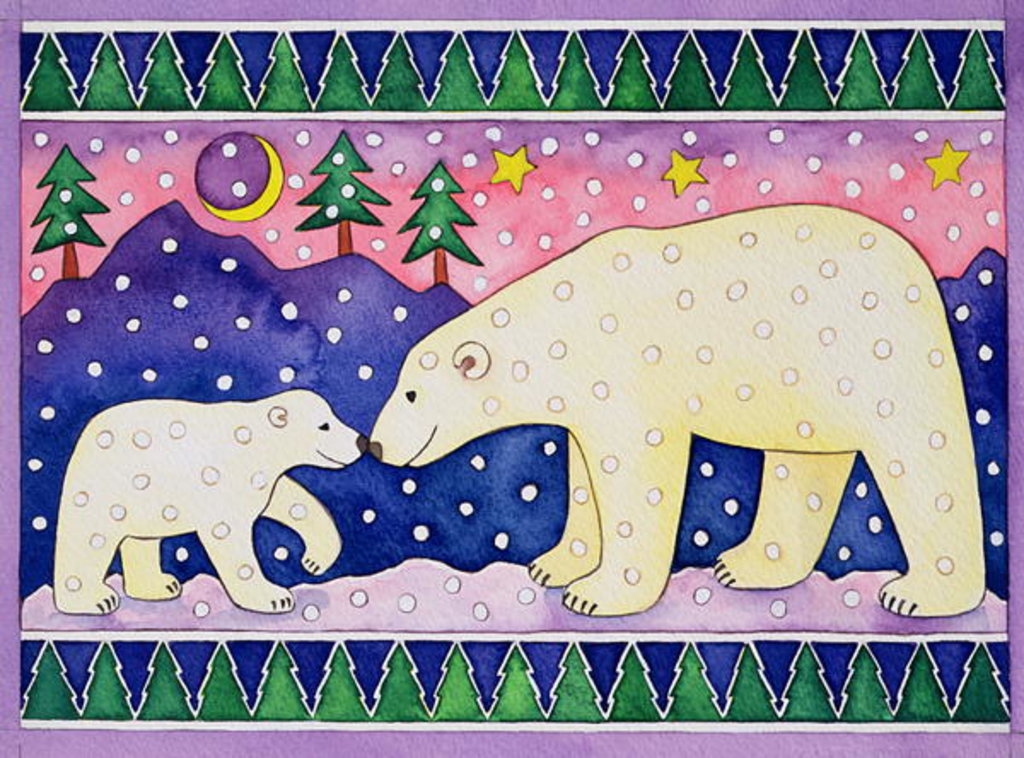 Detail of Polar Bears by Cathy Baxter