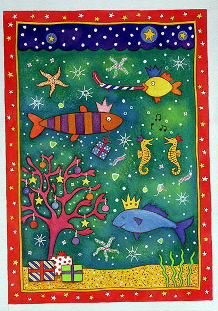 Detail of Fishy Christmas, 1997 by Cathy Baxter