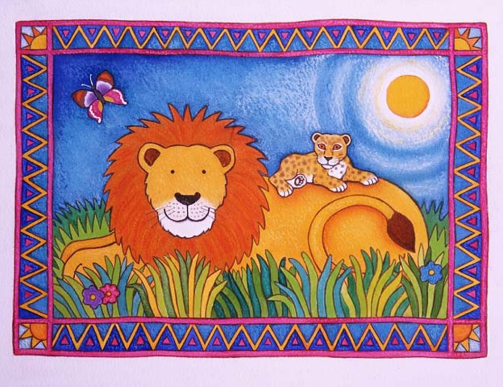 Detail of Lion in the Sun, 1997 by Cathy Baxter