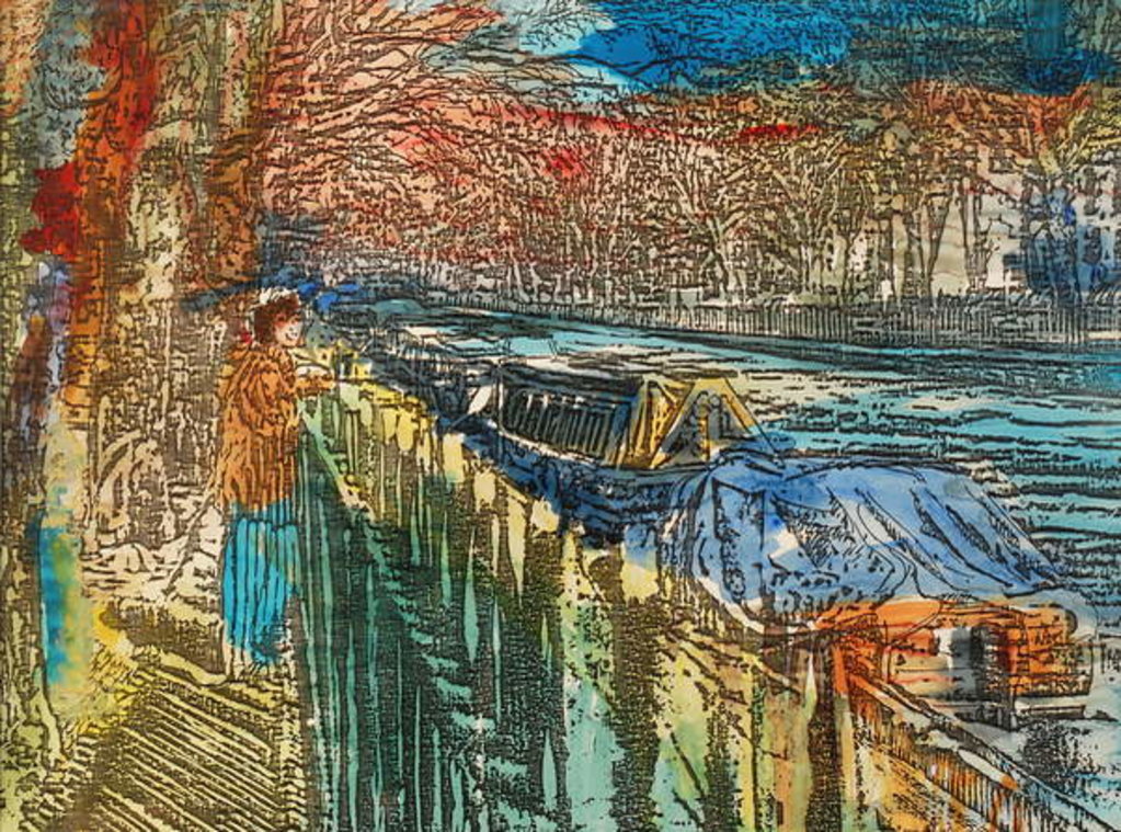 Detail of Girl at Little Venice by Brenda Brin Booker