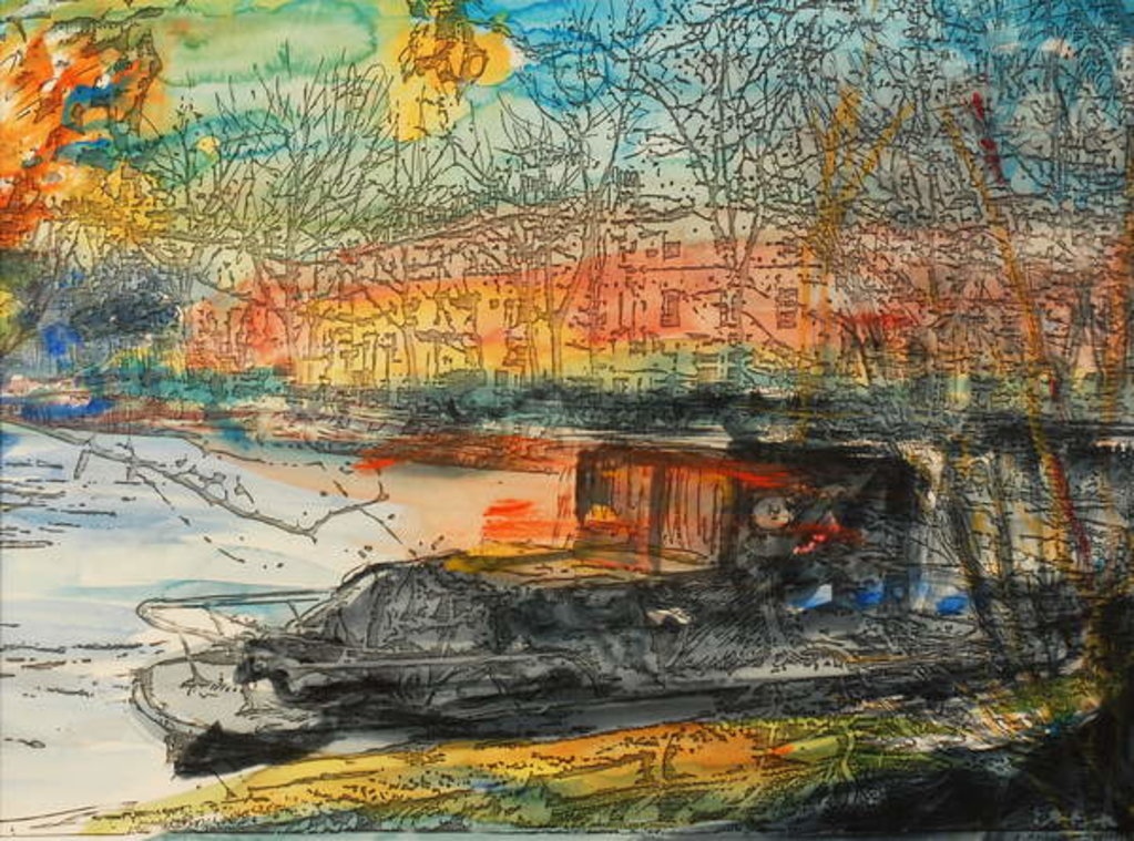 Detail of Winter, Little Venice by Brenda Brin Booker