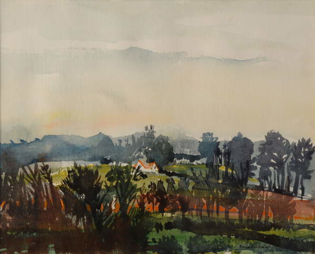 Detail of House through Trees by Brenda Brin Booker