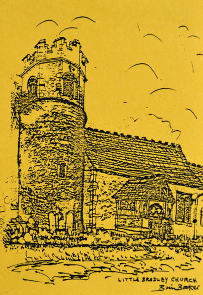 Detail of Little Bradley Church, Suffolk by Brenda Brin Booker