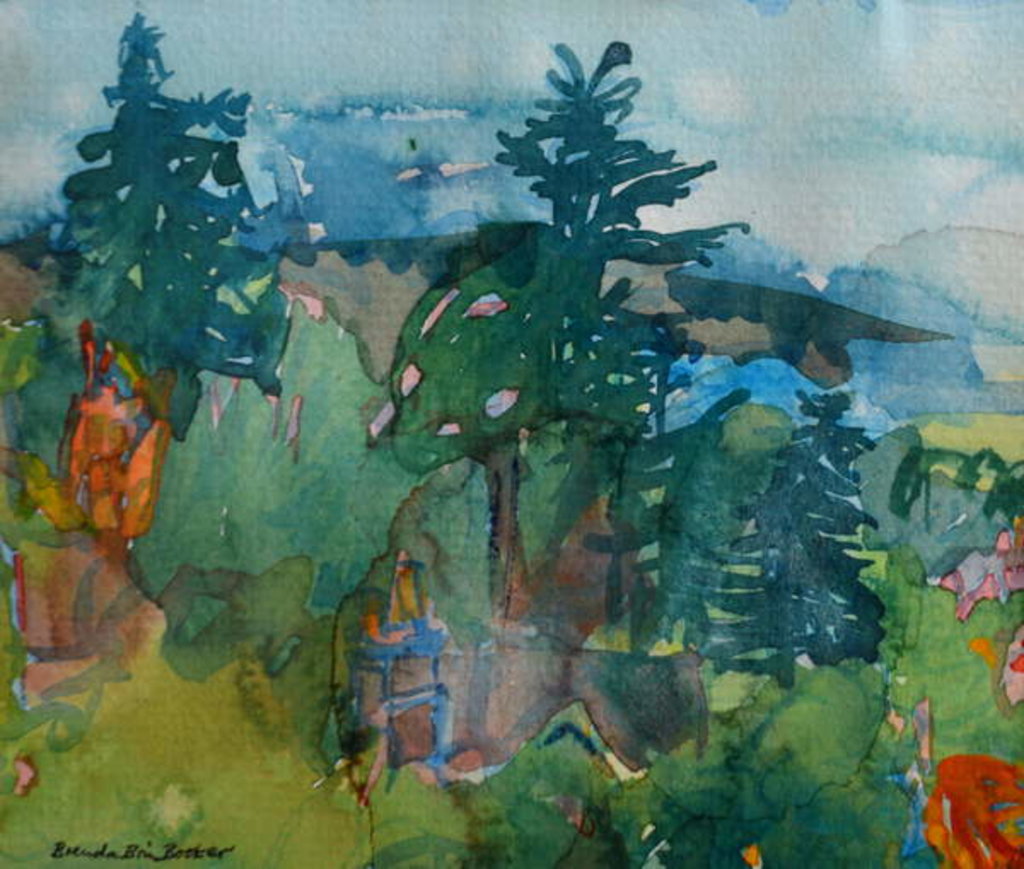 Detail of View of the Rooftops by Brenda Brin Booker