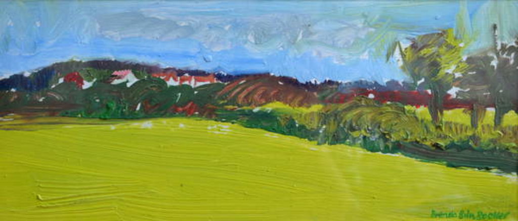 Detail of Distant Village by Brenda Brin Booker