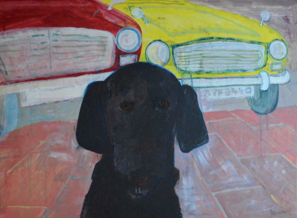 Detail of Rex at the Used Car Lot - AYF8440 by Brenda Brin Booker