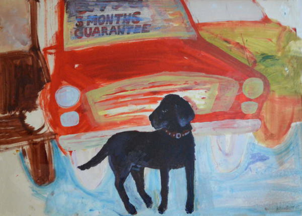 Detail of Rex at the Used Car Lot - Three months guarantee by Brenda Brin Booker