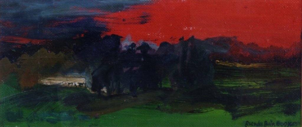 Detail of Landscape with a Red Sky by Brenda Brin Booker