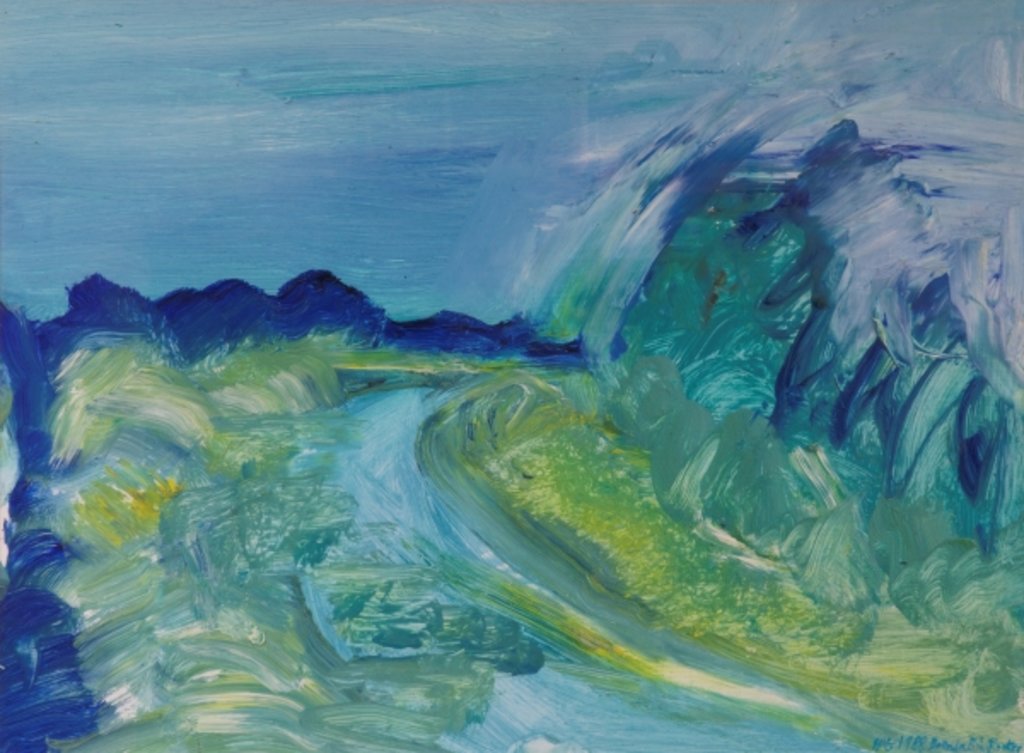 Detail of Blue River Landscape I, 1988 by Brenda Brin Booker