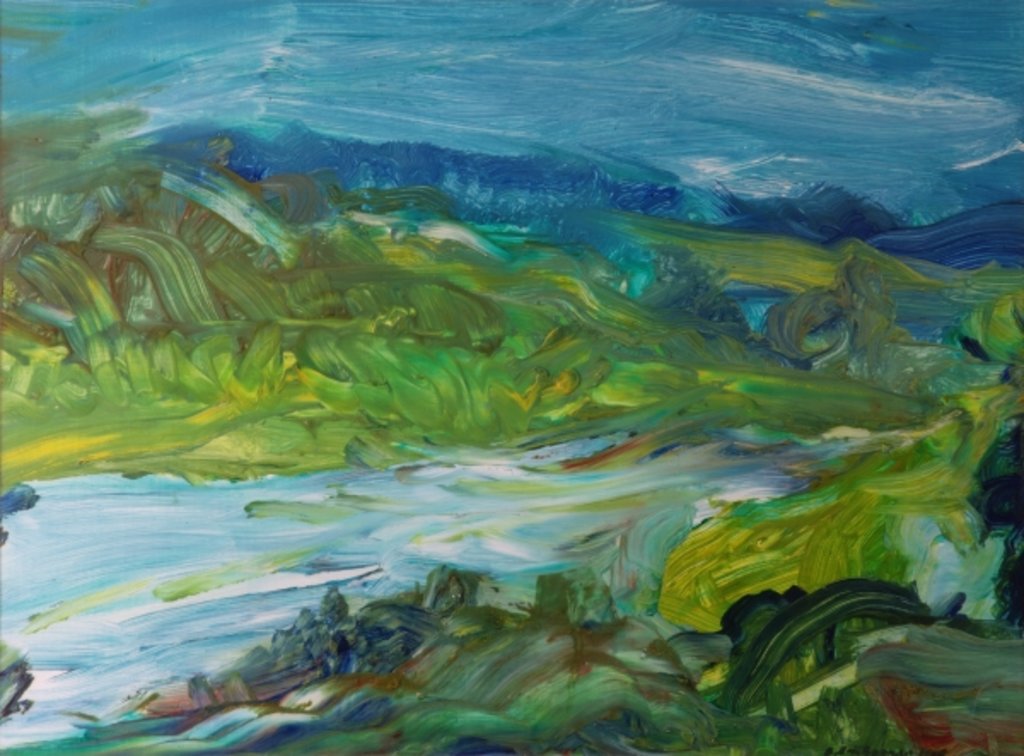 Detail of Blue River Landscape II, 1988 by Brenda Brin Booker