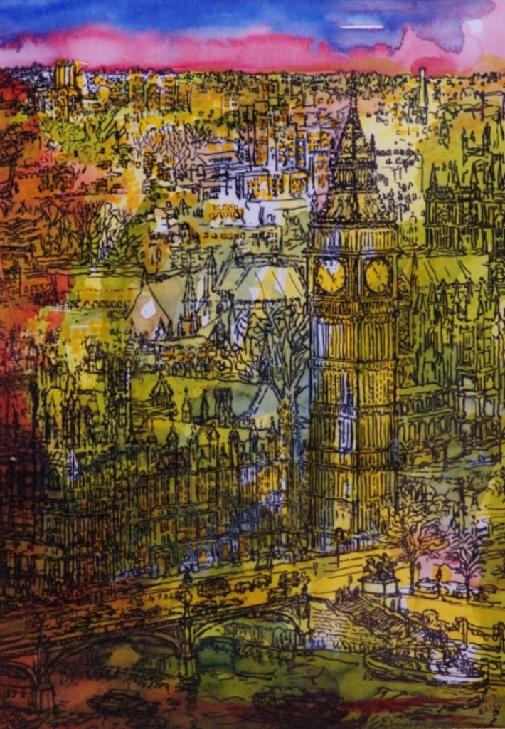 Detail of London, Westminster by Brenda Brin Booker