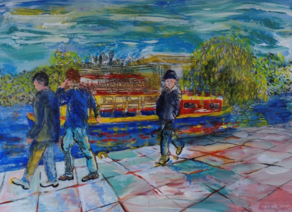 Detail of Boys on the Towpath by Brenda Brin Booker