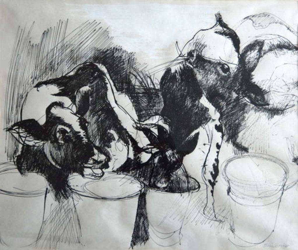 Detail of Calves; day-old by Brenda Brin Booker