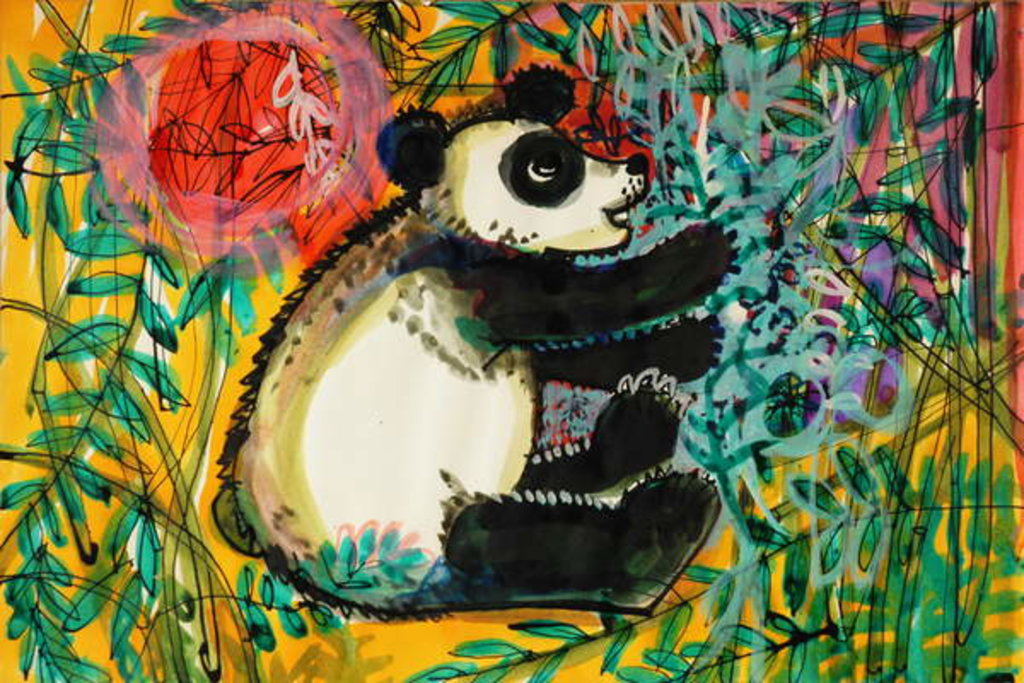 Detail of Panda by Brenda Brin Booker