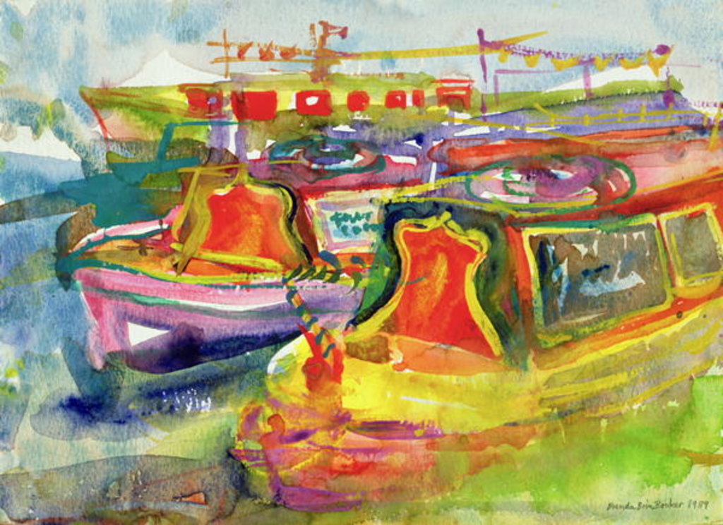 Detail of Canal Boats, 1989 by Brenda Brin Booker
