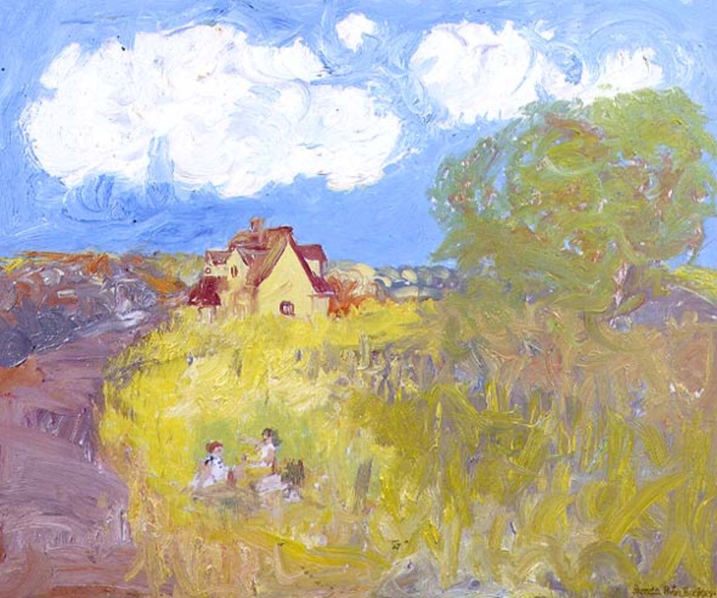 Detail of Summer Cottage, White Clouds by Brenda Brin Booker
