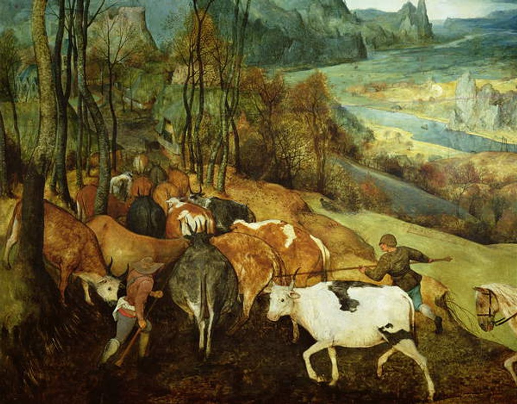 Detail of The Return of the Herd 1565 by Pieter the Elder Bruegel