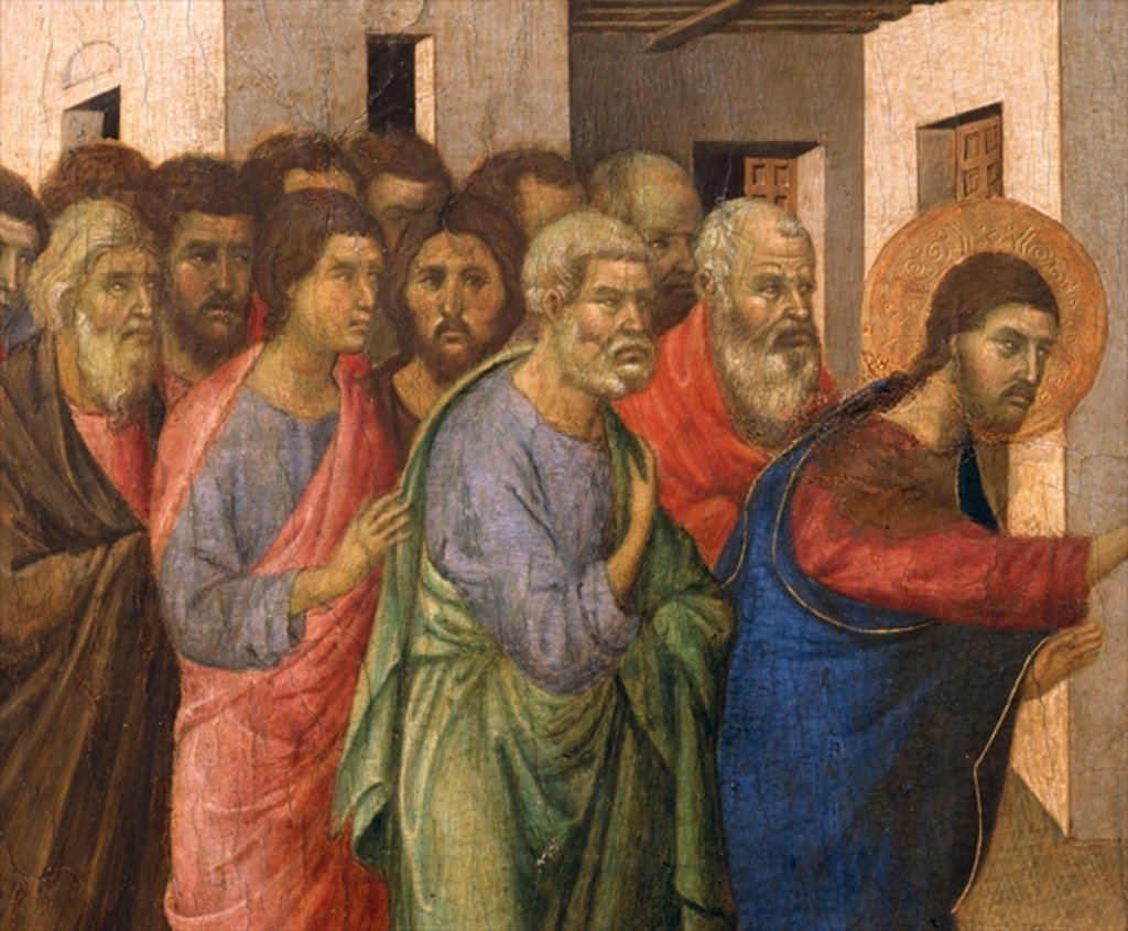 Detail of Jesus Opens the Eyes of a Man Born Blind, 1311 by Duccio di Buoninsegna