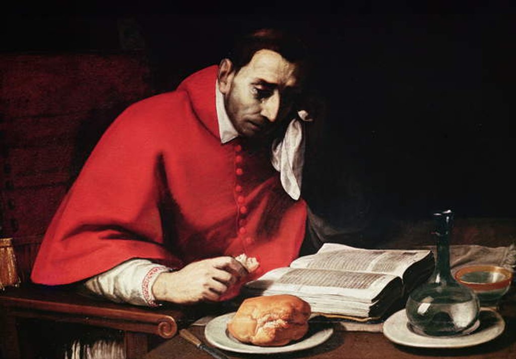 Detail of The Fasting of St. Charles, c.1625 by Daniele Crespi