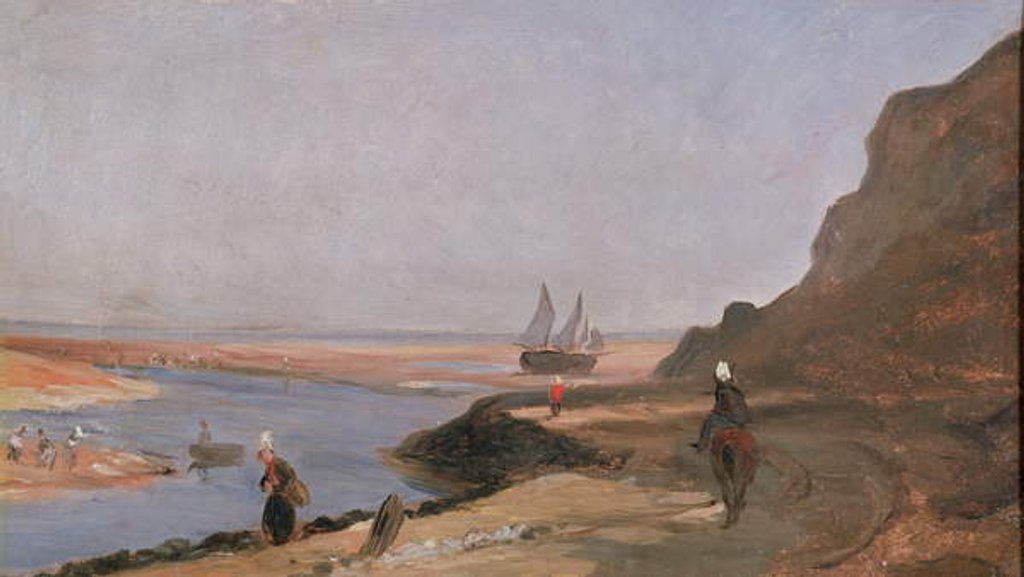 Detail of The Estuary at Trouville, 1864 by Paul Huet