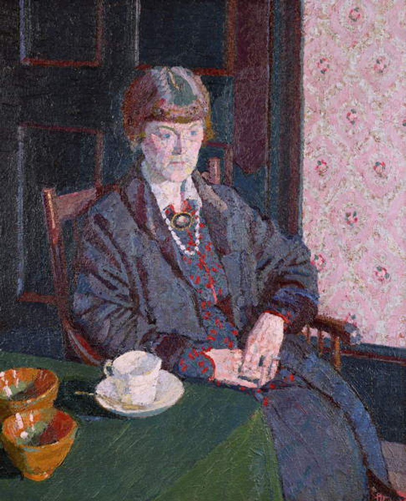 Detail of Woman Sitting at a Table by Harold Gilman