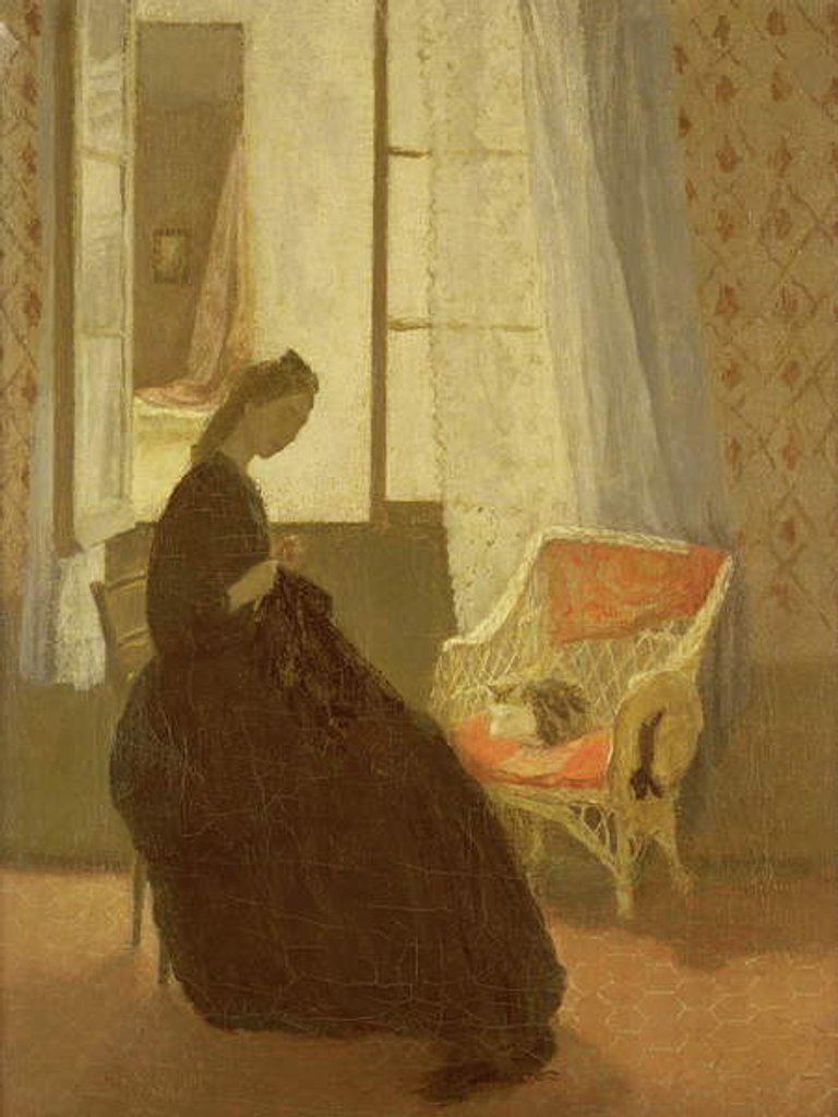 Detail of Woman Sewing at a Window by Gwen John