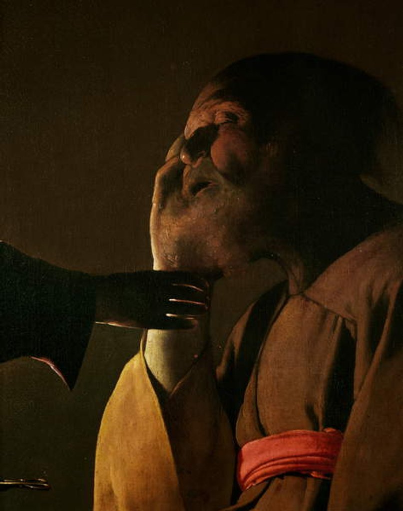 Detail of Joseph and the Angel, 1652 by Georges de la Tour