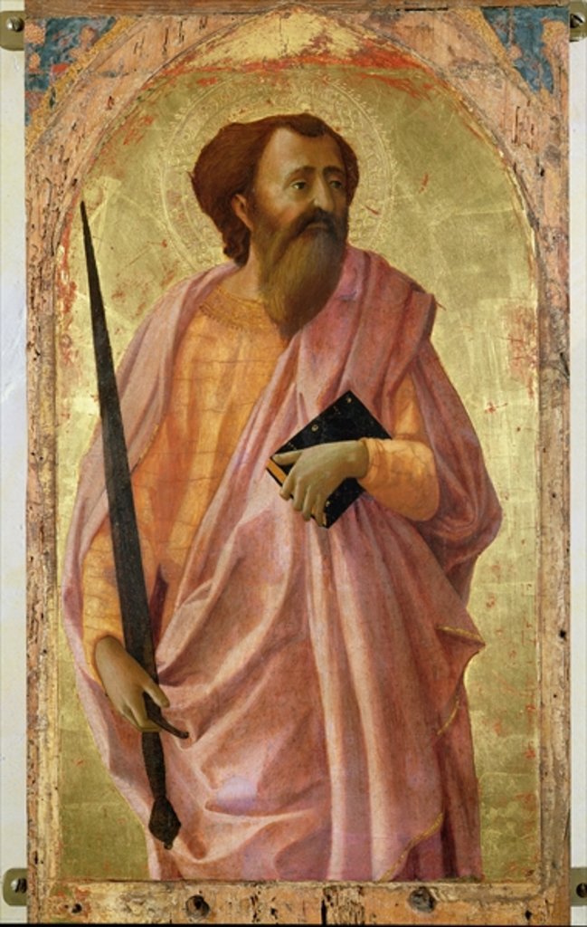 Detail of St. Paul, 1426 by Tommaso Masaccio