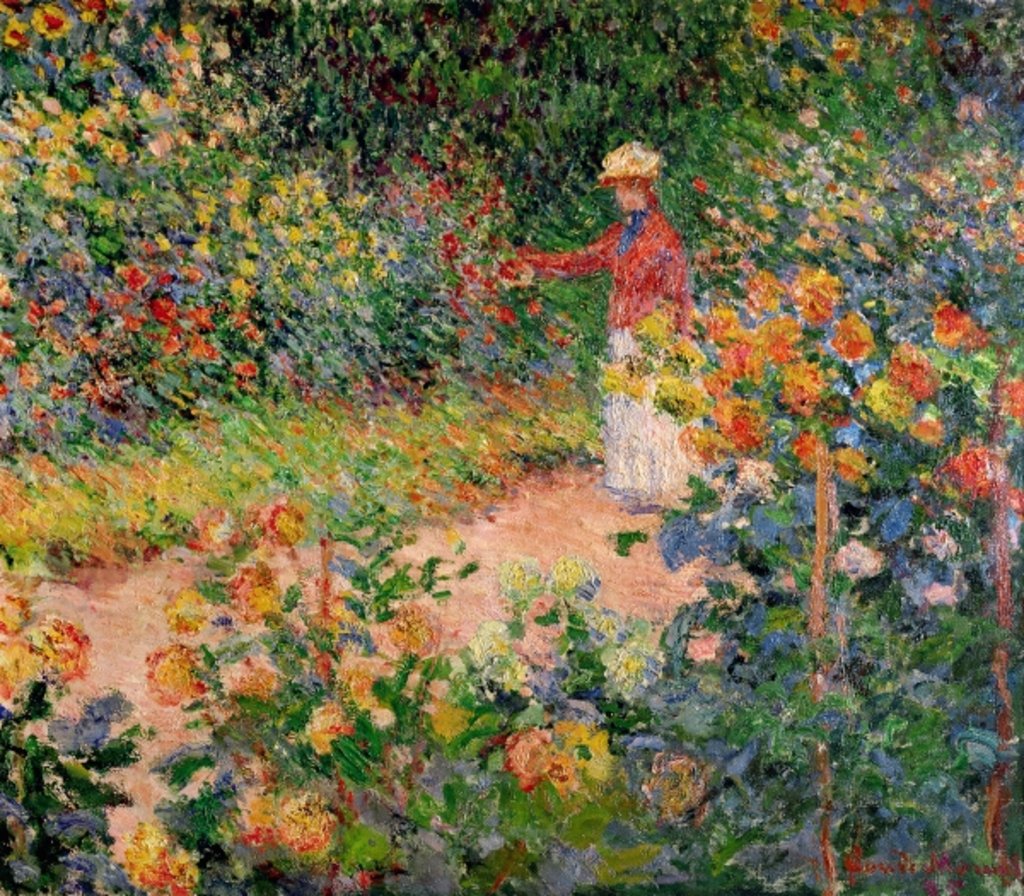 Detail of Jardin de Giverny, 1895 by Claude Monet