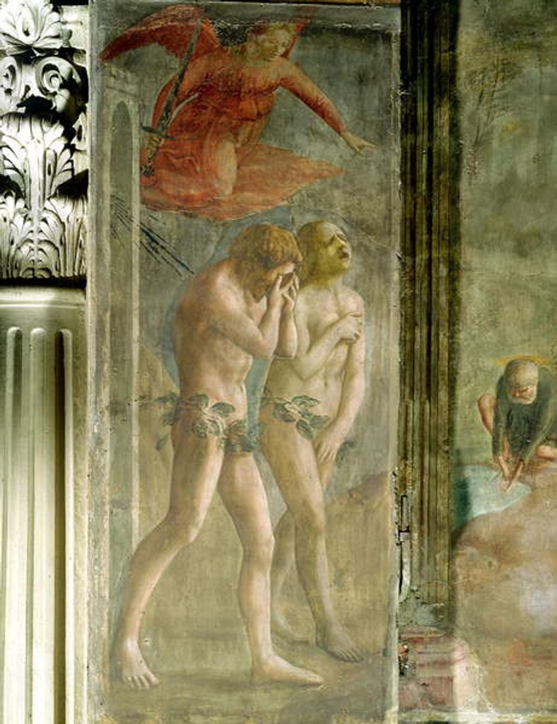 Detail of Adam and Eve banished from Paradise, c.1427 by Tommaso Masaccio