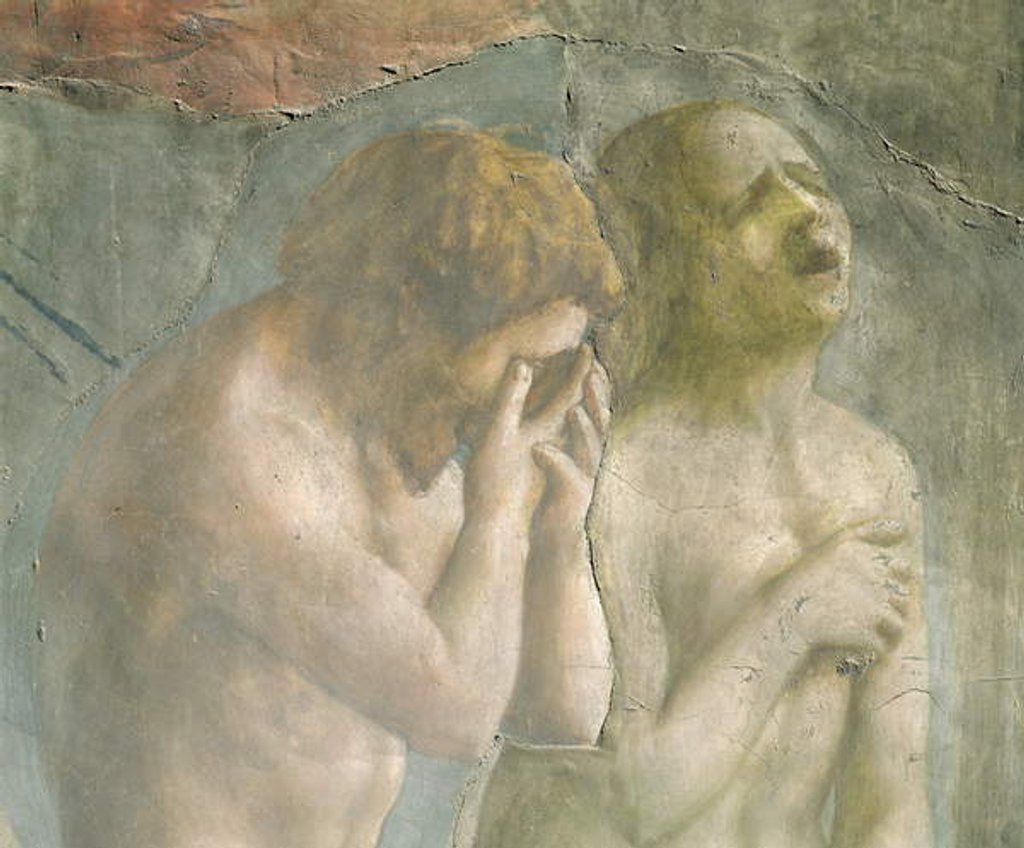 Detail of Adam and Eve banished from Paradise, c.1427 by Tommaso Masaccio