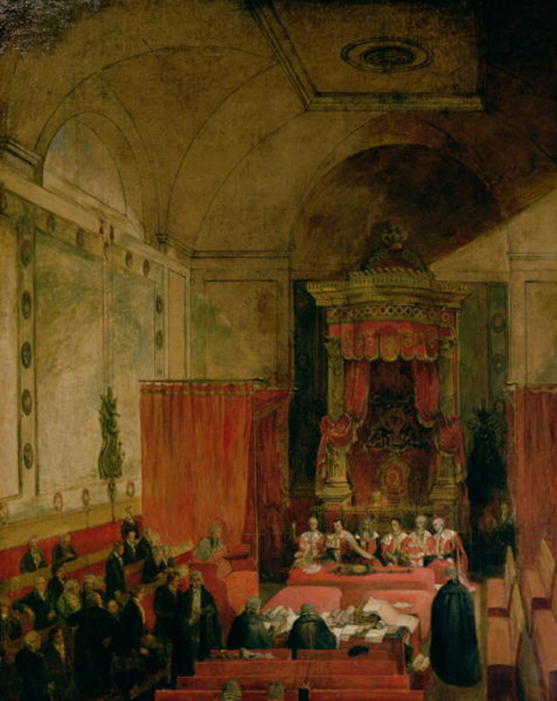 Detail of The Passing of the Reform Bill in 1832 by Samuel William I Reynolds